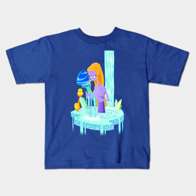 The Sirens Bath Kids T-Shirt by chrismcquinlanart